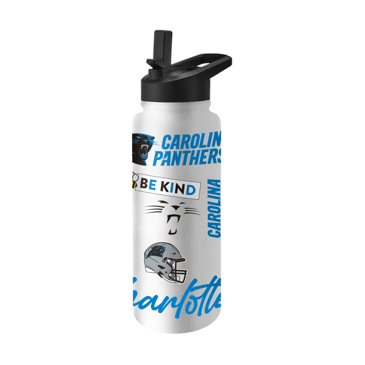 605-S34QB-63 34 oz Carolina Panthers Native Quencher Bottle