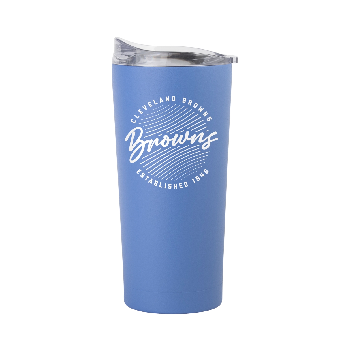 608-S20PT-ARC-35 20 oz Cleveland Browns Retro Script Arctic Powder Coat Tumbler