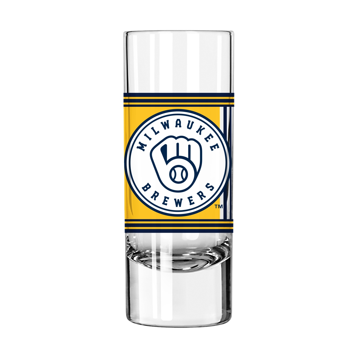 516-G2.5S-3 Milwaukee Brewers 2.5 oz Hero Shooter Glass