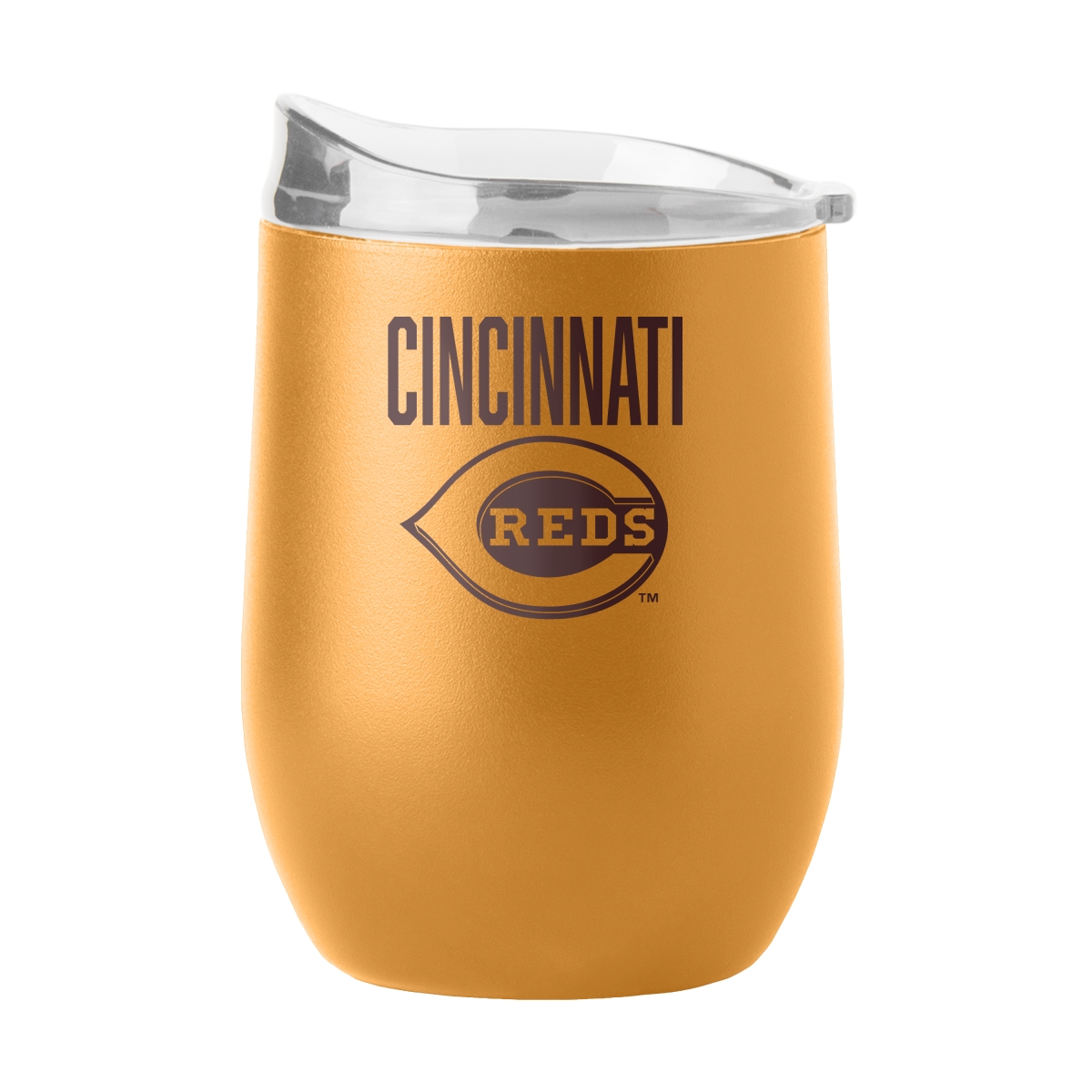 508-S16PB-OAK-49 Cincinnati Reds 16 oz Huddle Powder Coat Curved Beverage