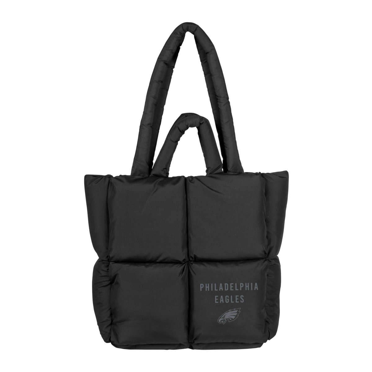 624-672-BLK Philadelphia Eagles Black Puff Tote