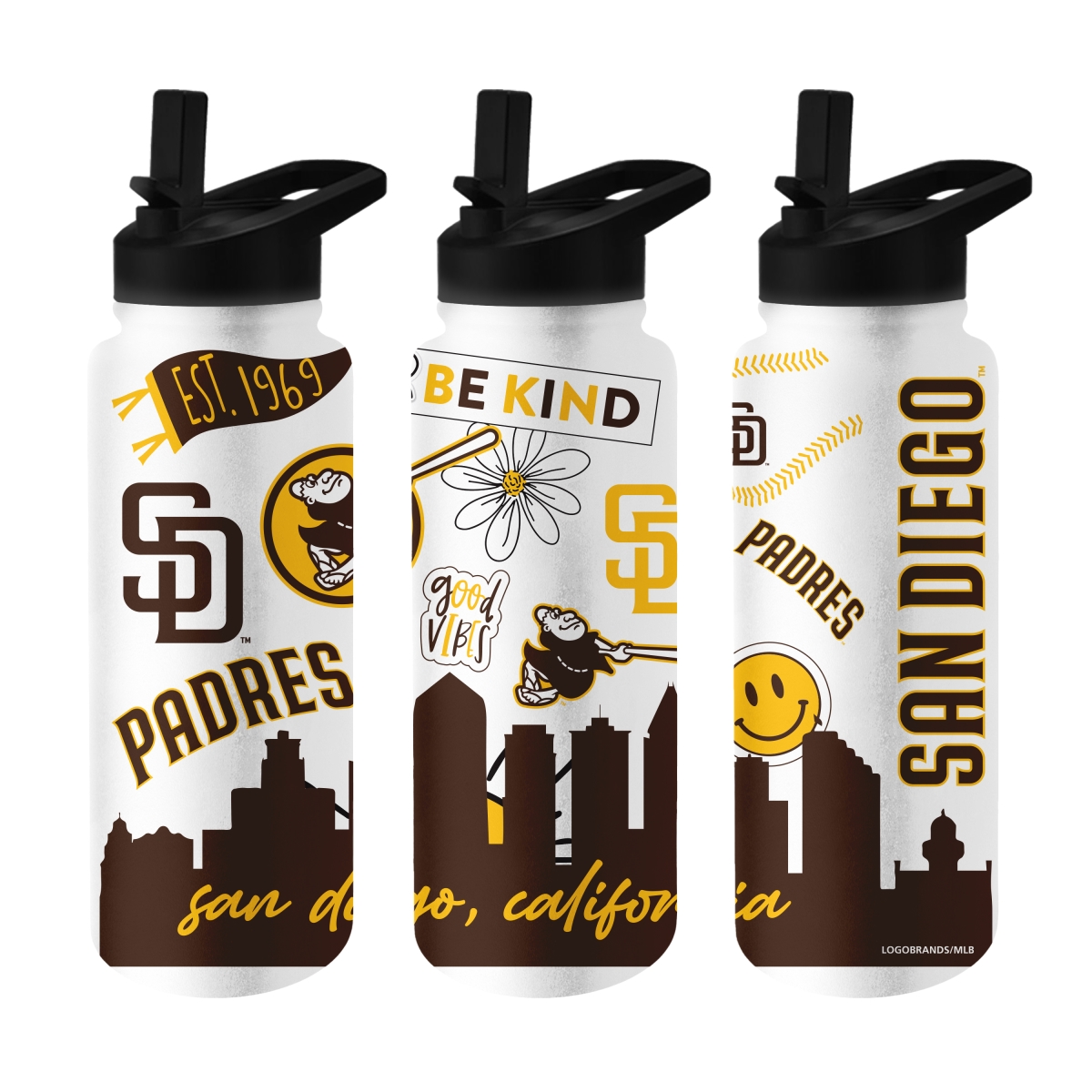 524-S34QB-63 San Diego Padres 34 oz Native Quencher Bottle