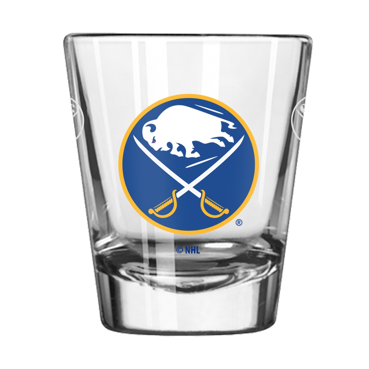 804-G2S-10 Buffalo Sabres 2 oz Satin Etch Shot Glass