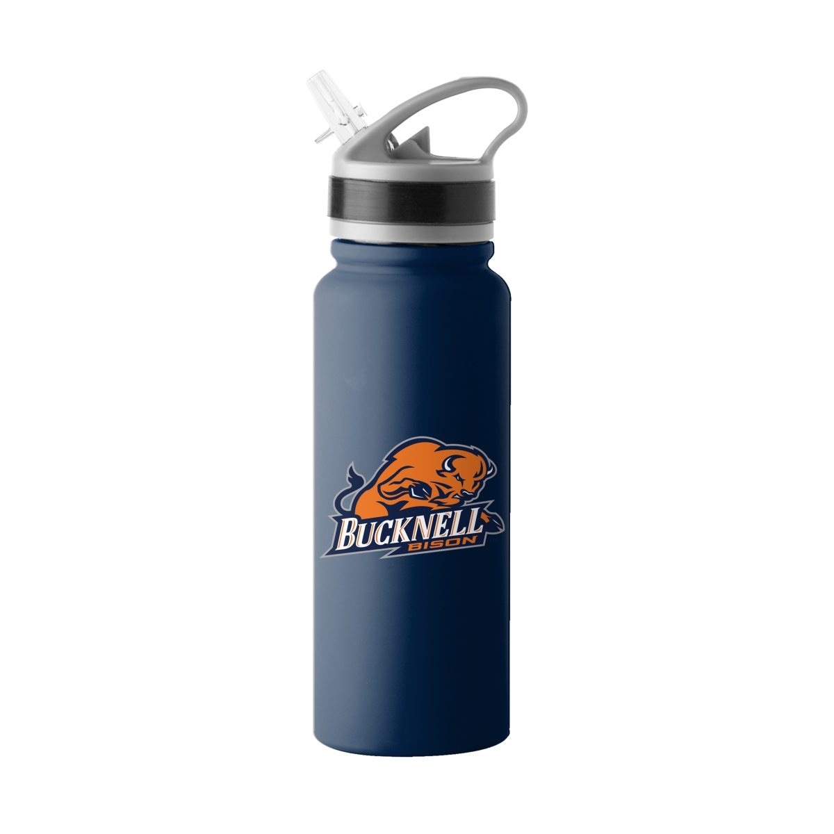 572-S25UFTB-8 Bucknell U 25 oz Logo Stainless Single Wall Flip Top Bottle