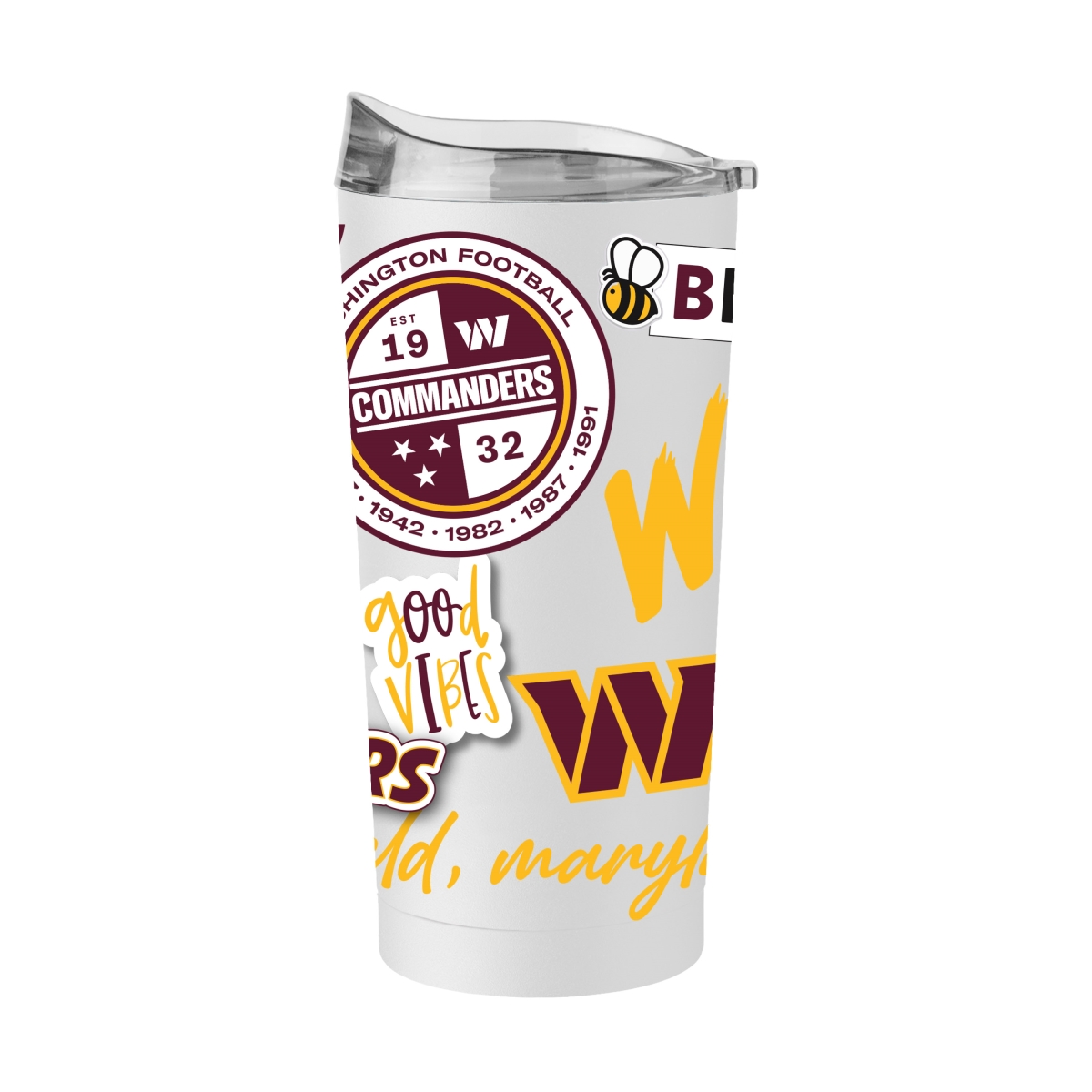 632-S20PT-63 20 oz Washington Commanders Native Powder Coat Tumbler