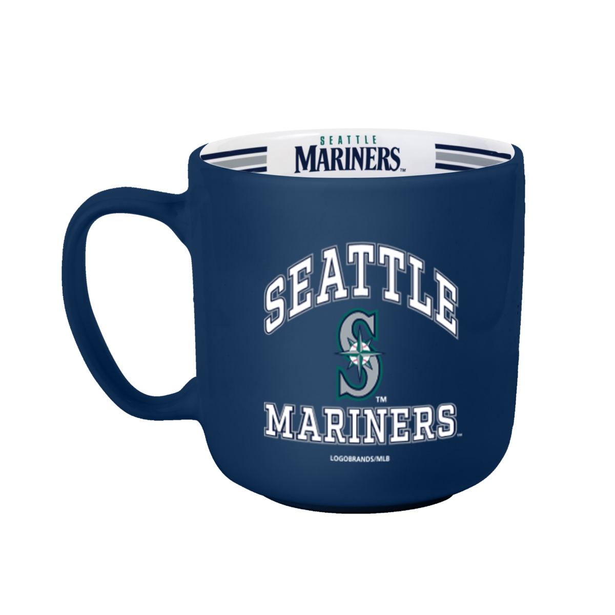 Picture of Logo Brands 526-C15SM Seattle Mariners 15 oz Stripe Mug