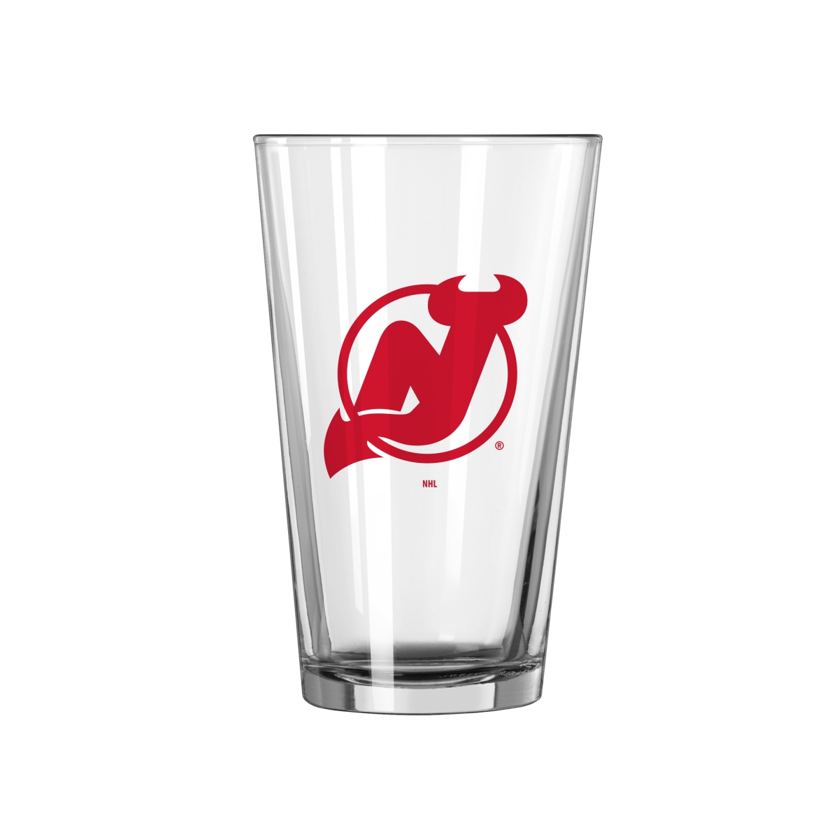 Picture of Logo Brands 818-G16P-1   Jersey Devils 16 oz Gameday Pint Glass