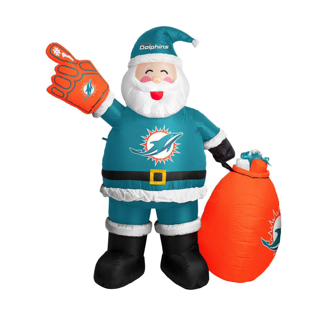 617-100-S Miami Dolphins Inflatable Santa