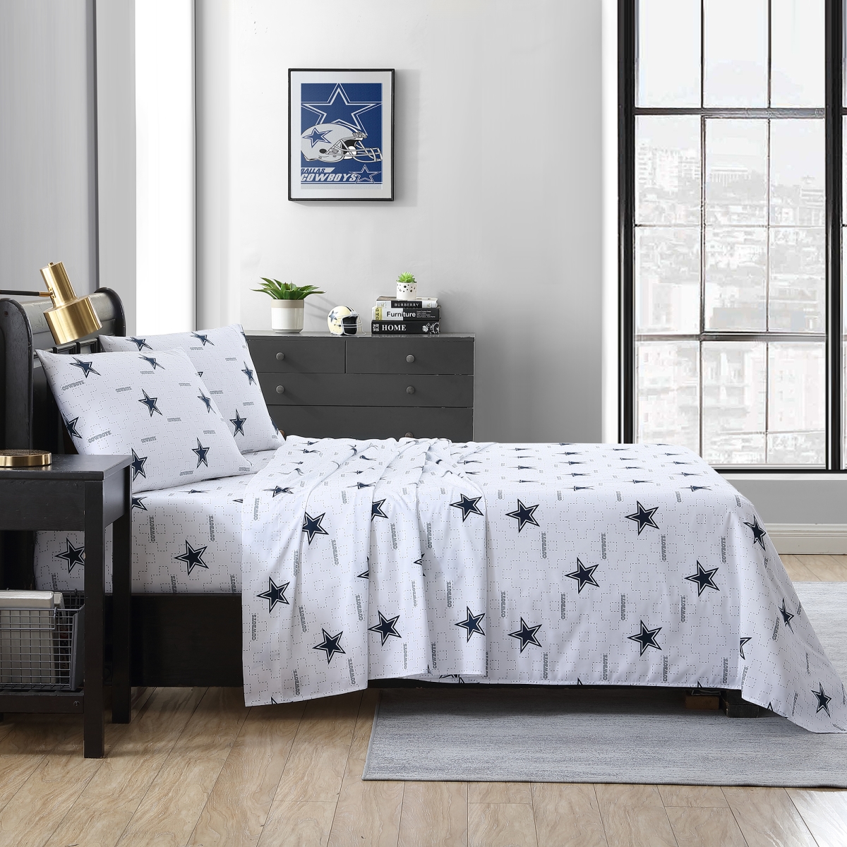 609-BSSF-B3 Dallas Cowboys Scatter Bedding Sheet Set Full
