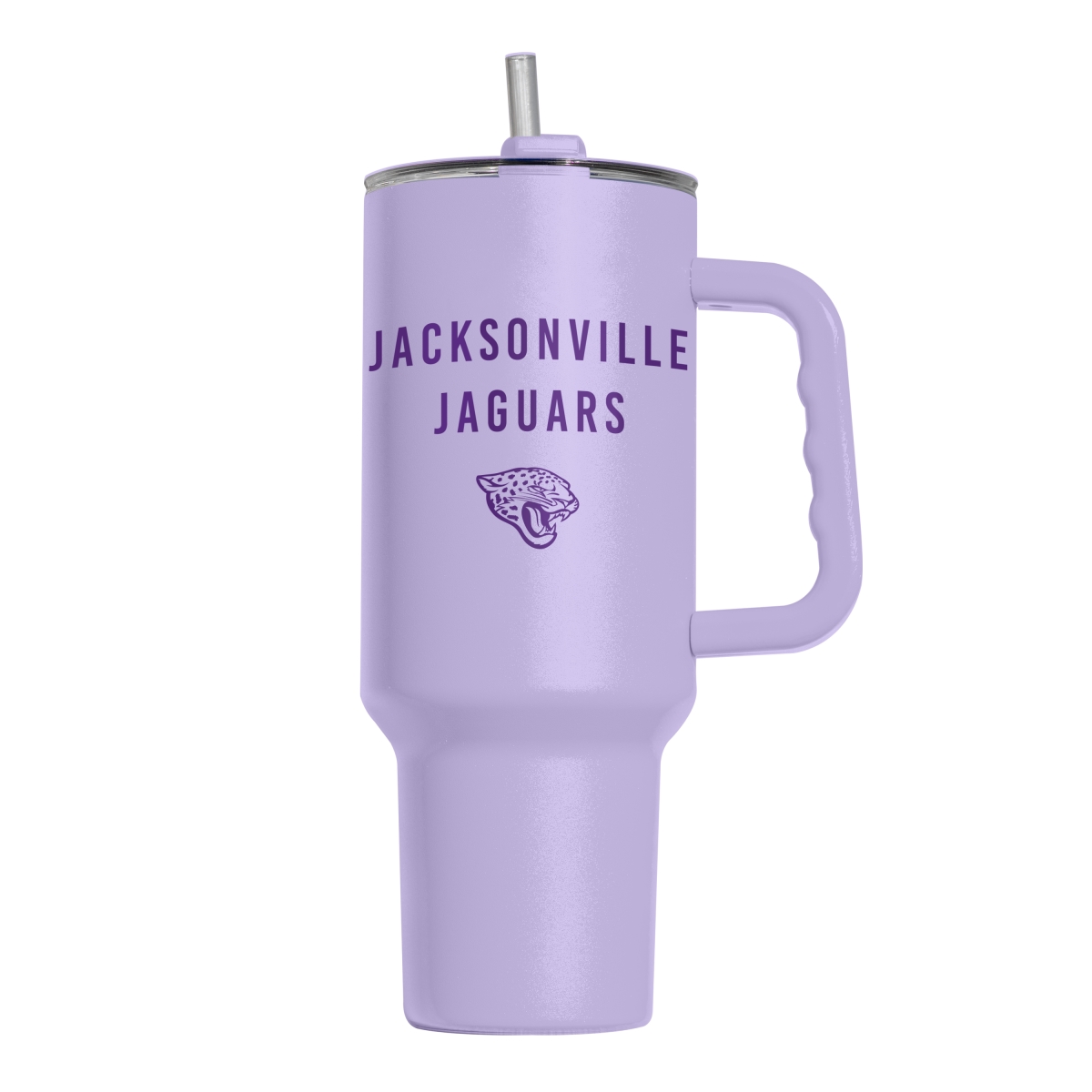 Picture of Logo Brands 615-S40PT-LVD-38 Jacksonville Jaguars 40 oz Tonal Lavender Powder Coat Tumbler