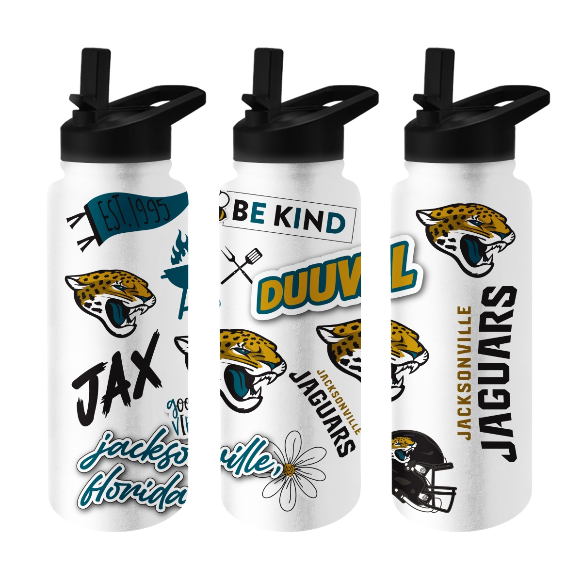 615-S34QB-63 Jacksonville Jaguars 34 oz Native Quencher Bottle