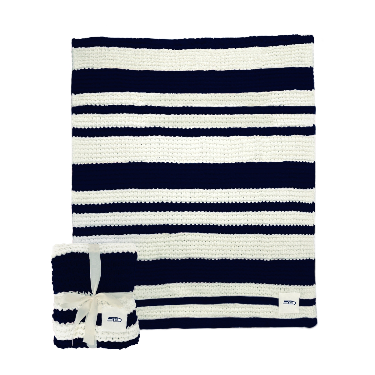 628-282 50 x 60 in. Seattle Seahawks Cable Knit Throw