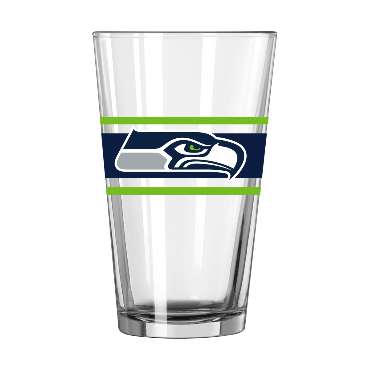 628-G16P-16 Seattle Seahawks 16 oz Stripe Pint Glass