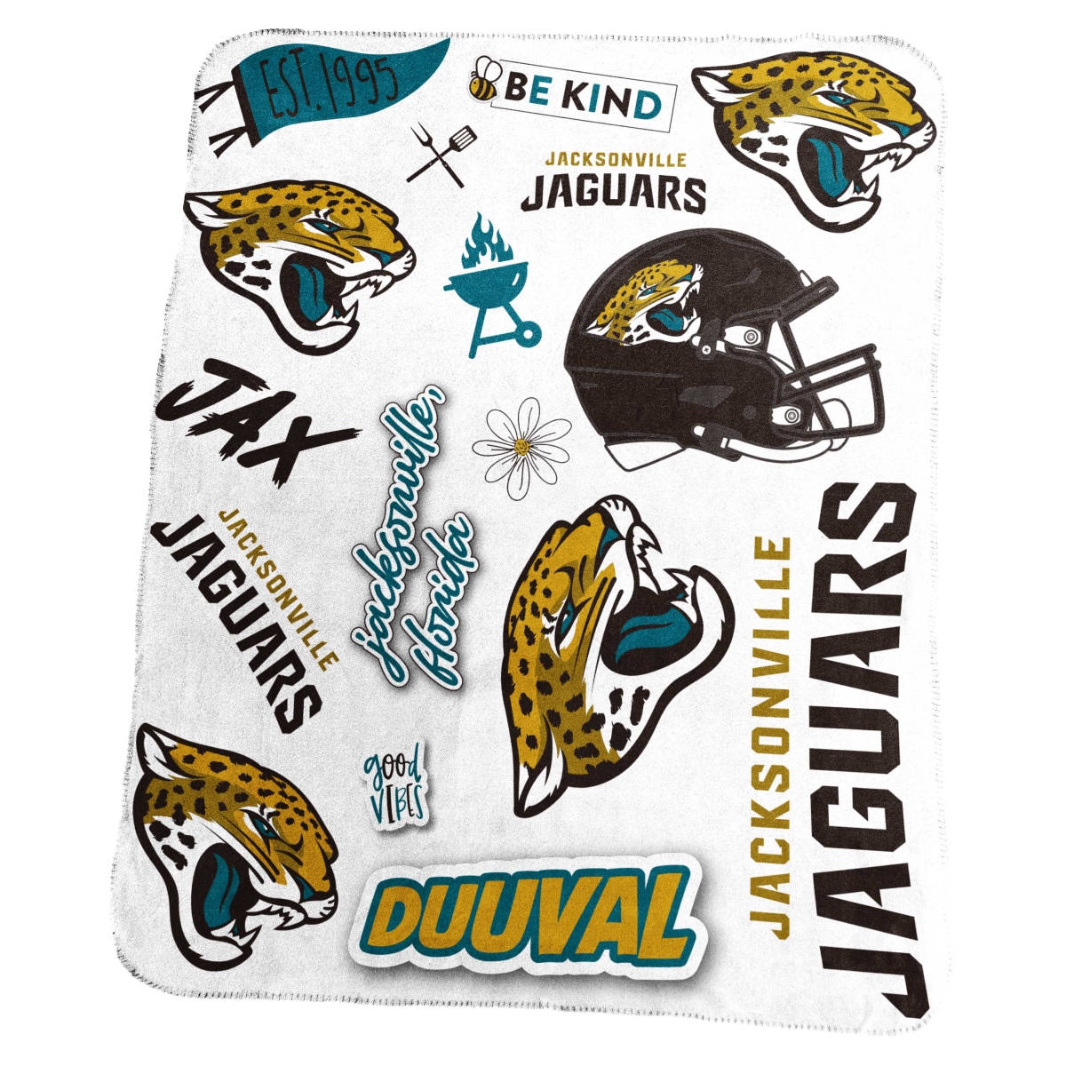 615-23-63 Jacksonville Jaguars Classic Native Fleece Throw