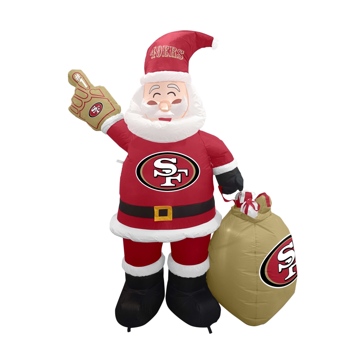 627-100-S San Francisco 49ers Inflatable Santa Decoration