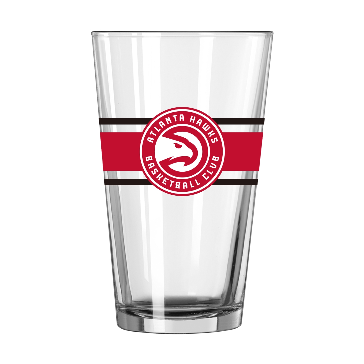 701-G16P-16 Atlanta Hawks 16 oz Stripe Pint Glass