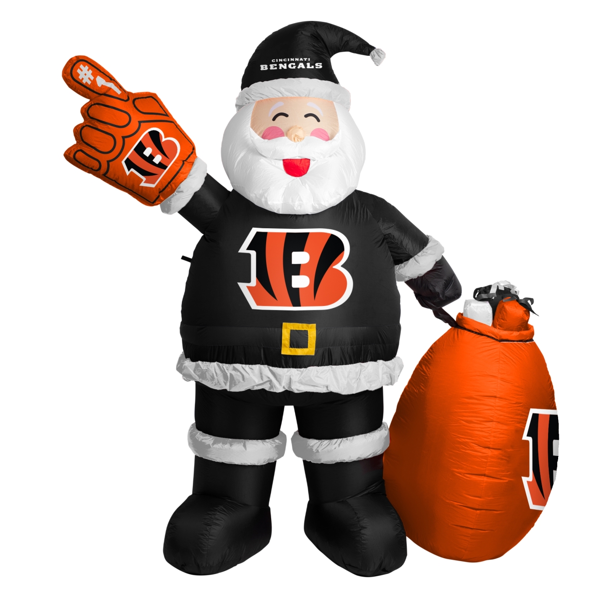 607-100-SC Inflatable Cincinnati Bengals Santa Claus Yard Decoration