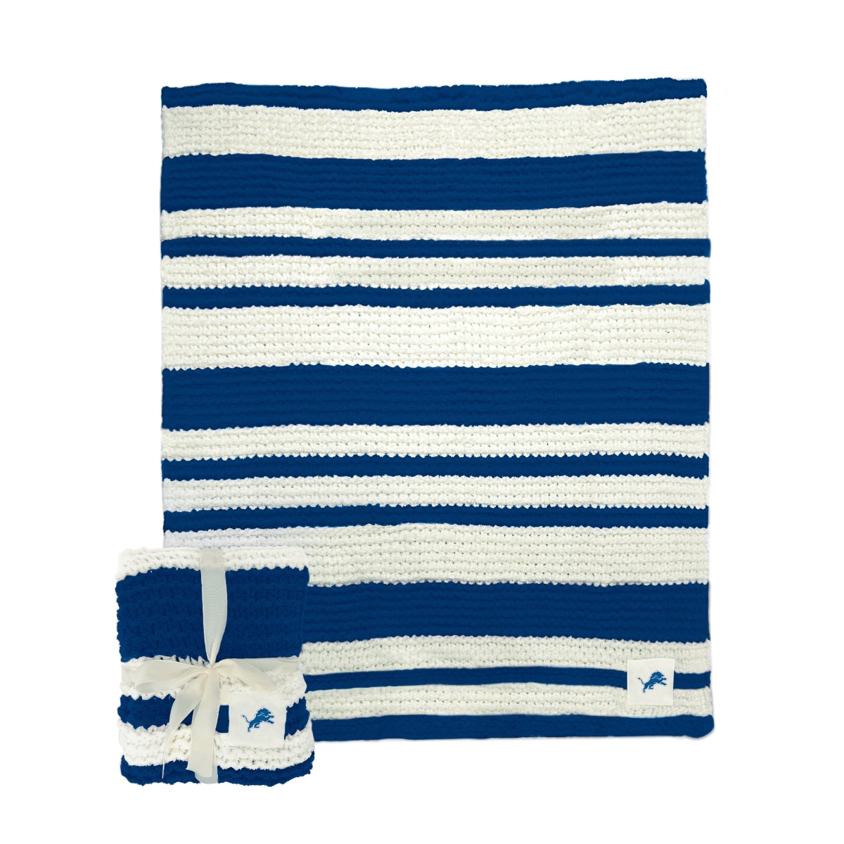 611-282 50 x 60 in. Detroit Lions Cable Knit Throw