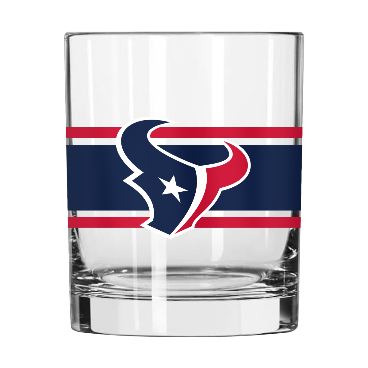 613-G14R-16 Houston Texans 14 oz Stripe Rocks Glass