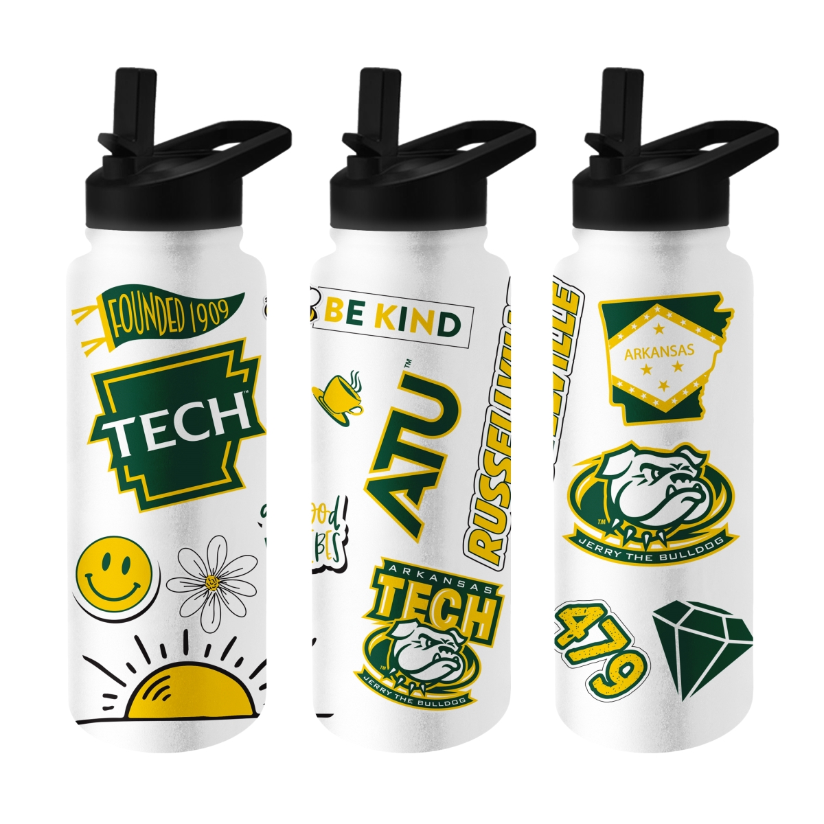 673-S34QB-63 Arkansas Tech 34 oz Native Quencher Bottle