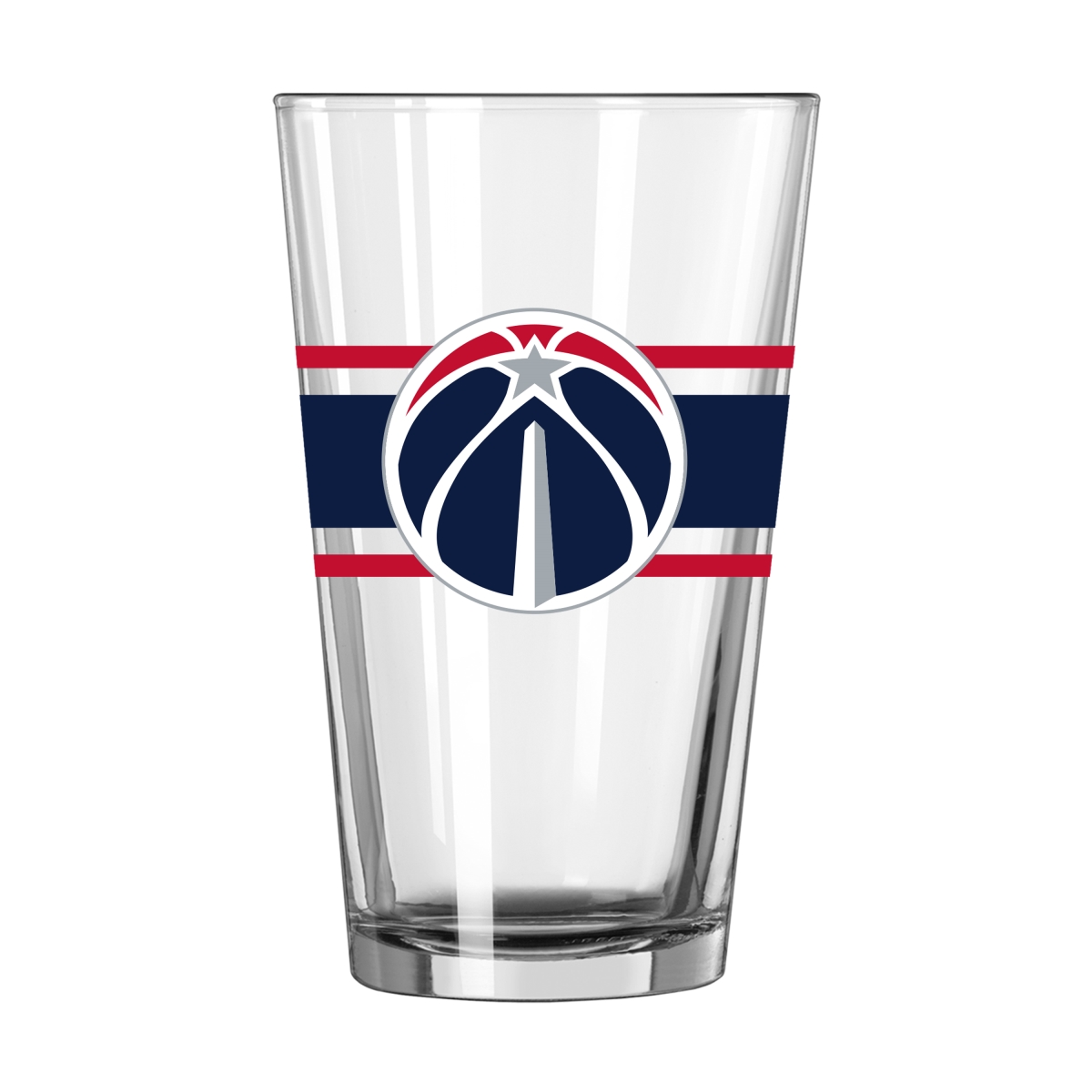 730-G16P-16 Washington Wizards 16 oz Stripe Pint Glass