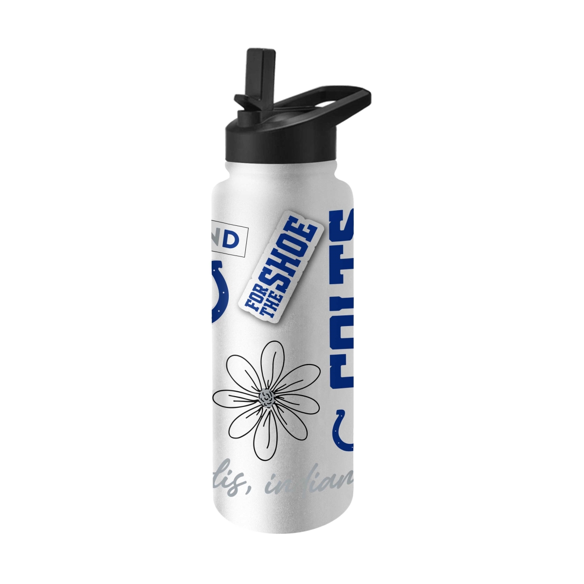 614-S34QB-63 Indianapolis Colts 34 oz Native Quencher Bottle