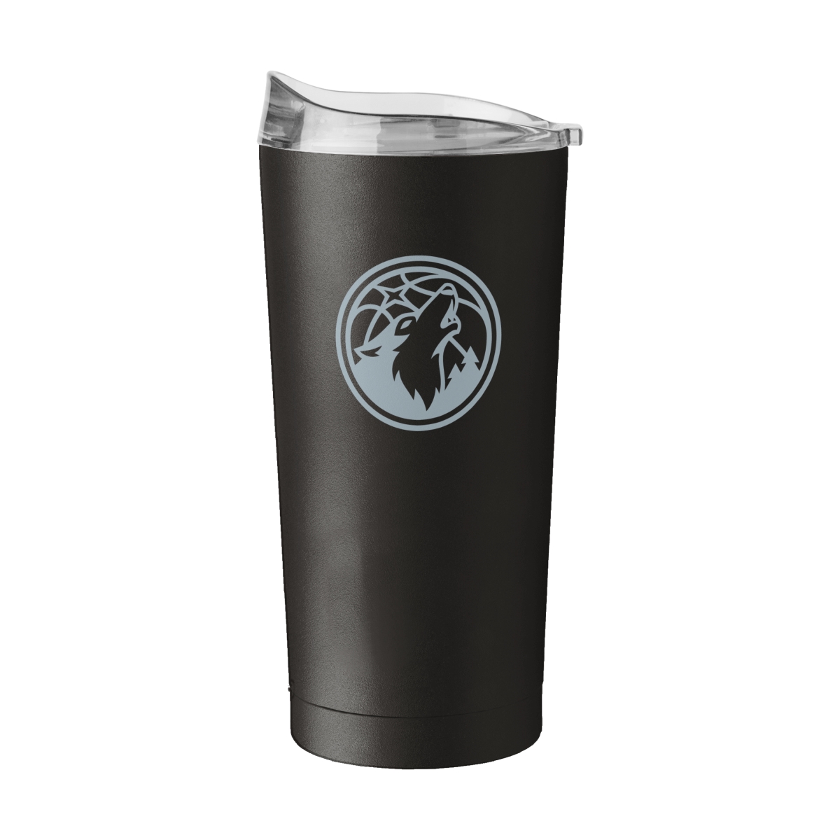 717-S20PT-BLK-9 Minnesota Timberwolves 20 oz Etch Powder Coat Tumbler - Black