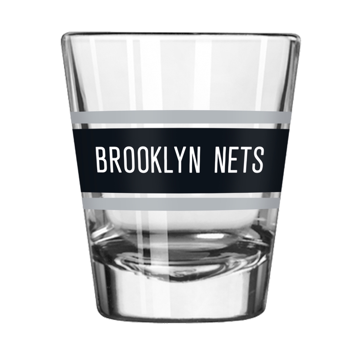 718-G2S-16 Brooklyn Nets 2 oz Stripe Shot Glass