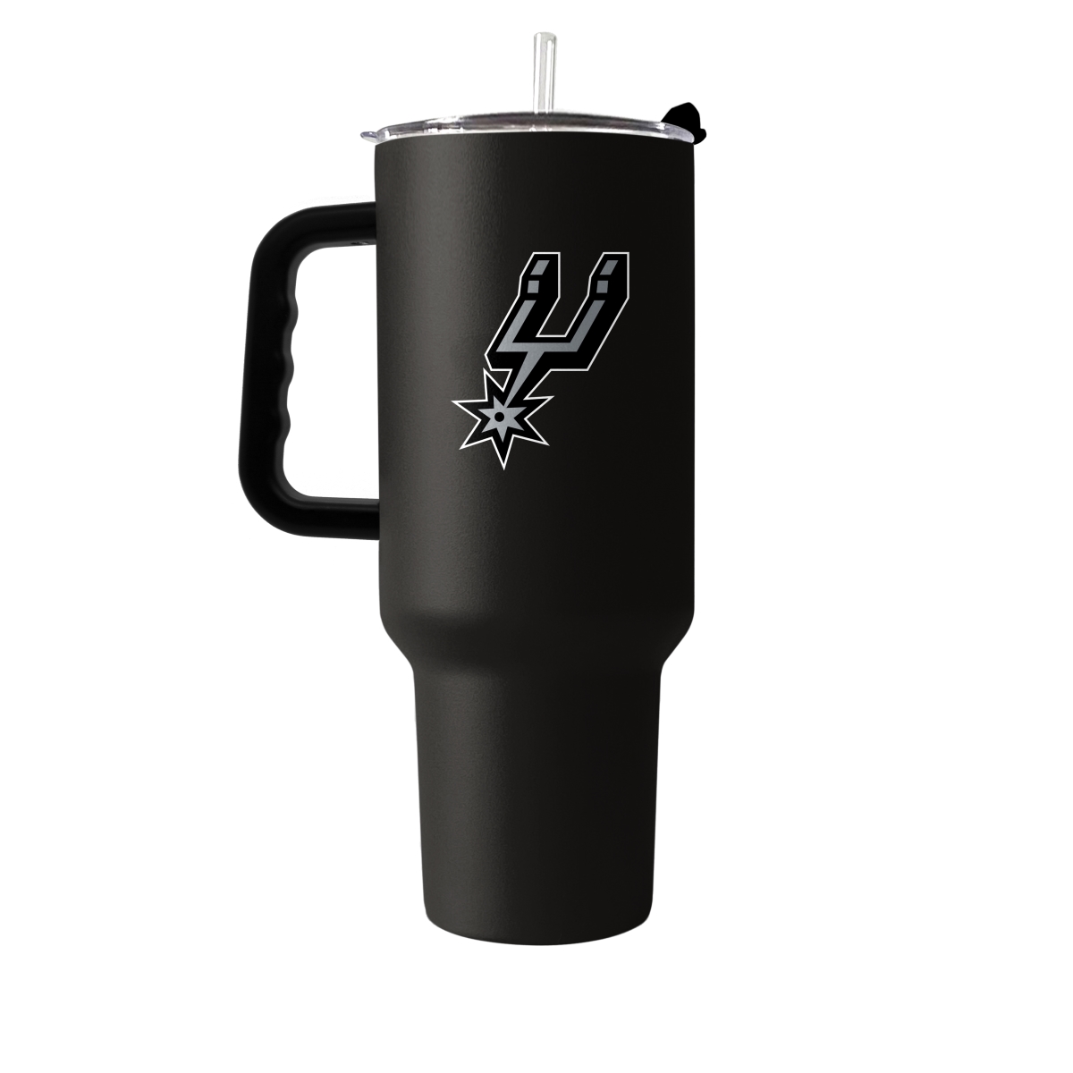 Picture of Logo Brands 727-S40PT-34 San Antonio Spurs 40 oz Flipside Powder Coat Tumbler