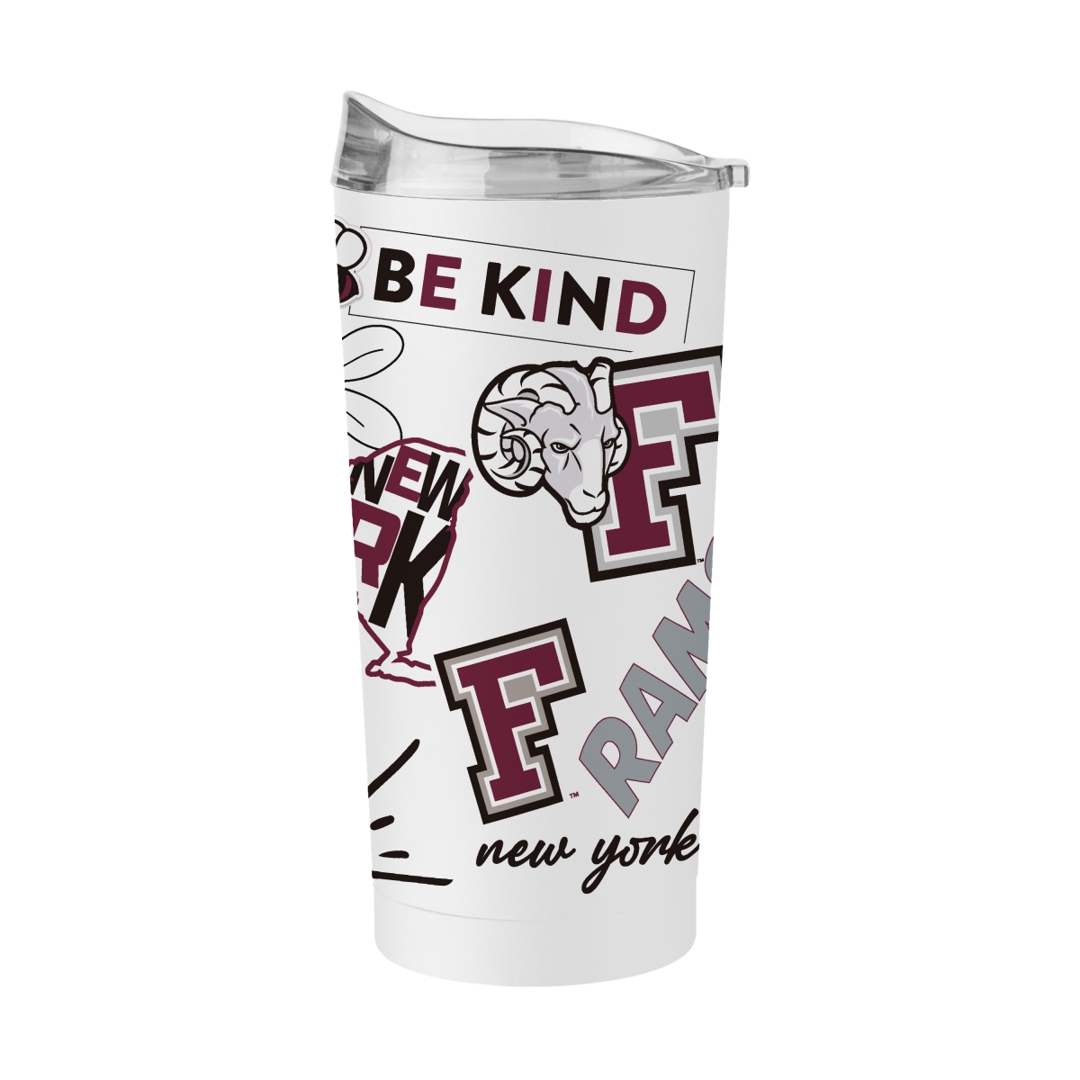 672-S20PT-63 Fordham Rams 20 oz Native Powder Coat Tumbler