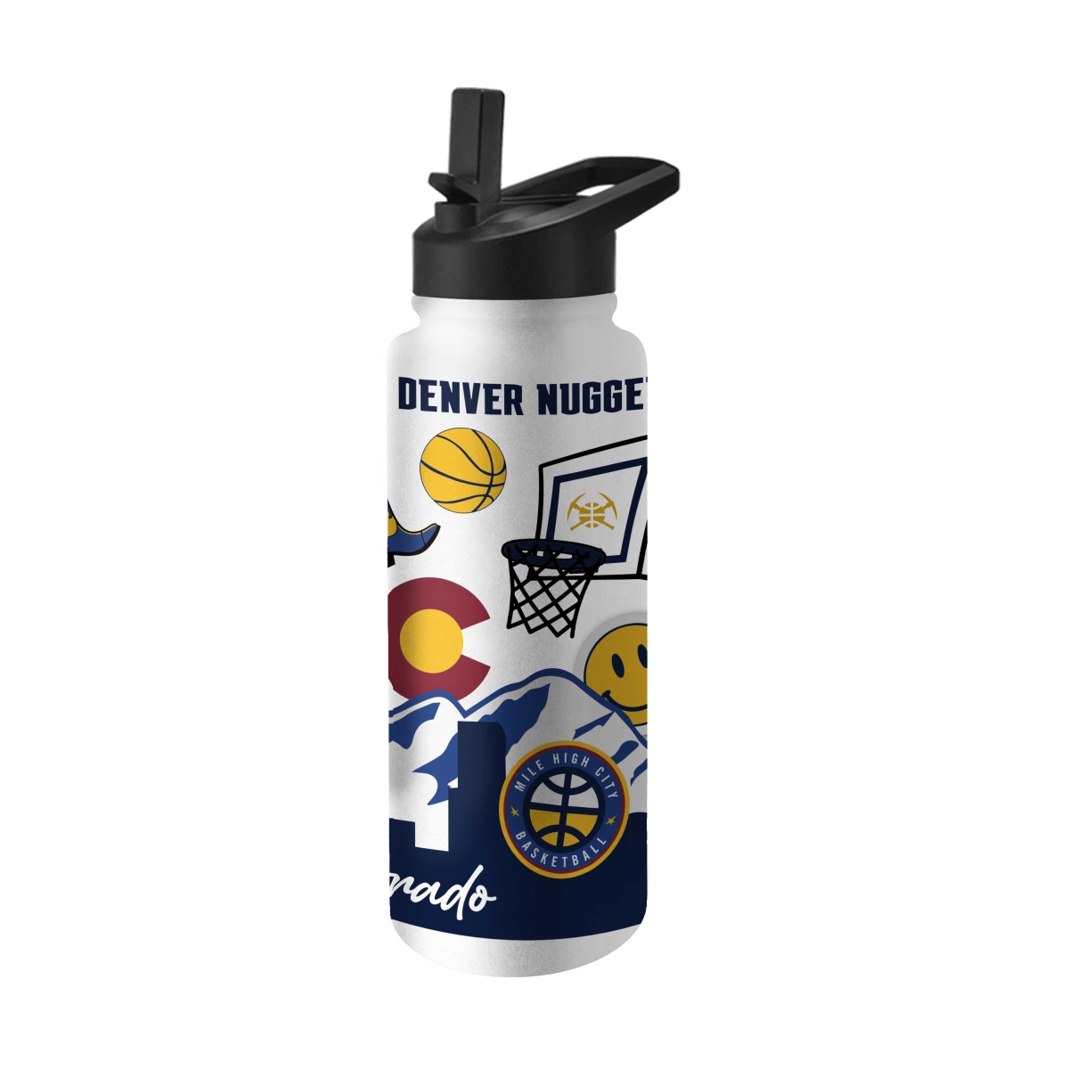 707-S34QB-63 34 oz Denver Nuggets Native Quencher Bottle