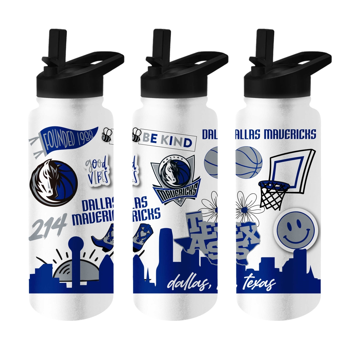 706-S34QB-63 Dallas Mavericks 34 oz Native Quencher Bottle