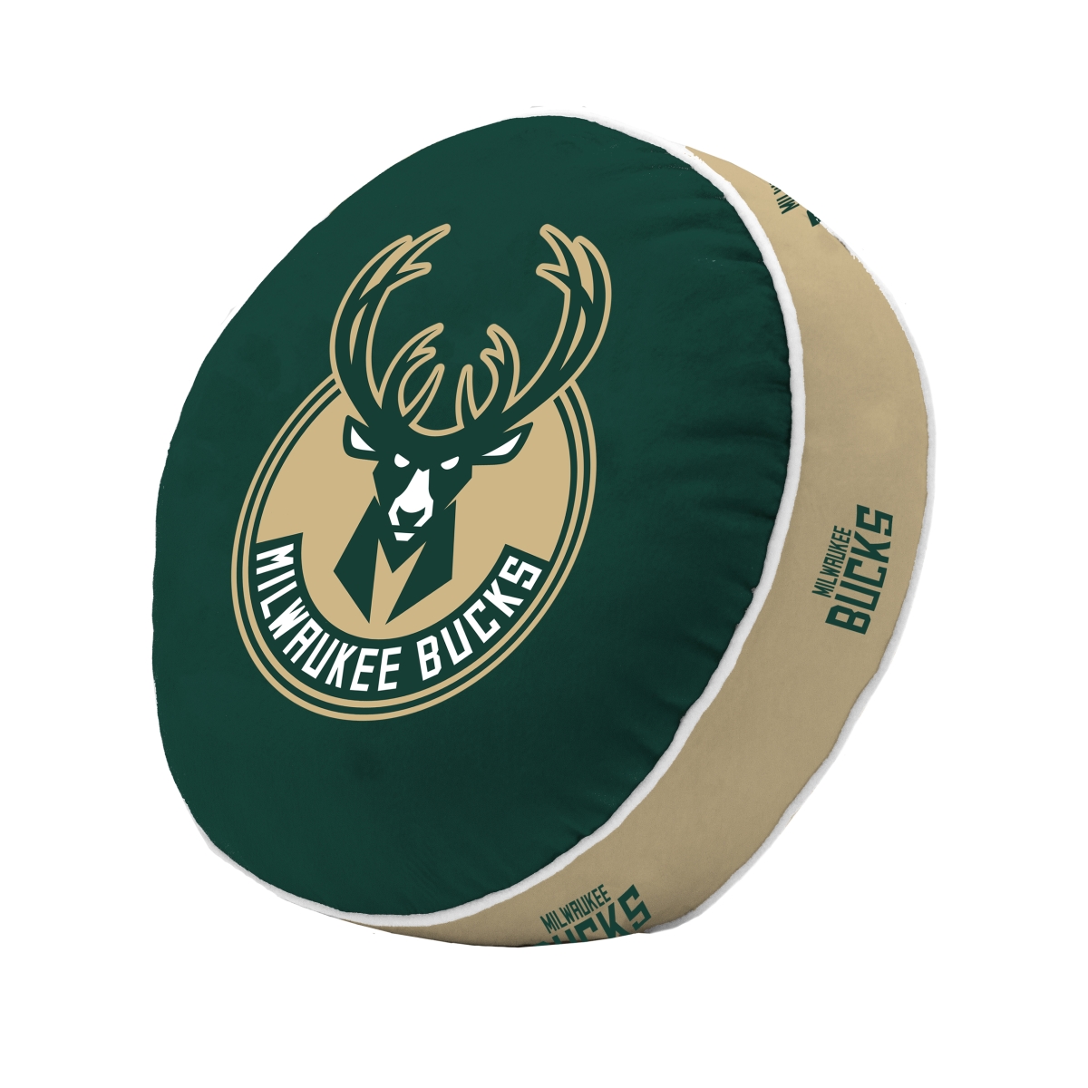 716-813 15 x 15 in. Milwaukee Bucks Puff Pillow - Green