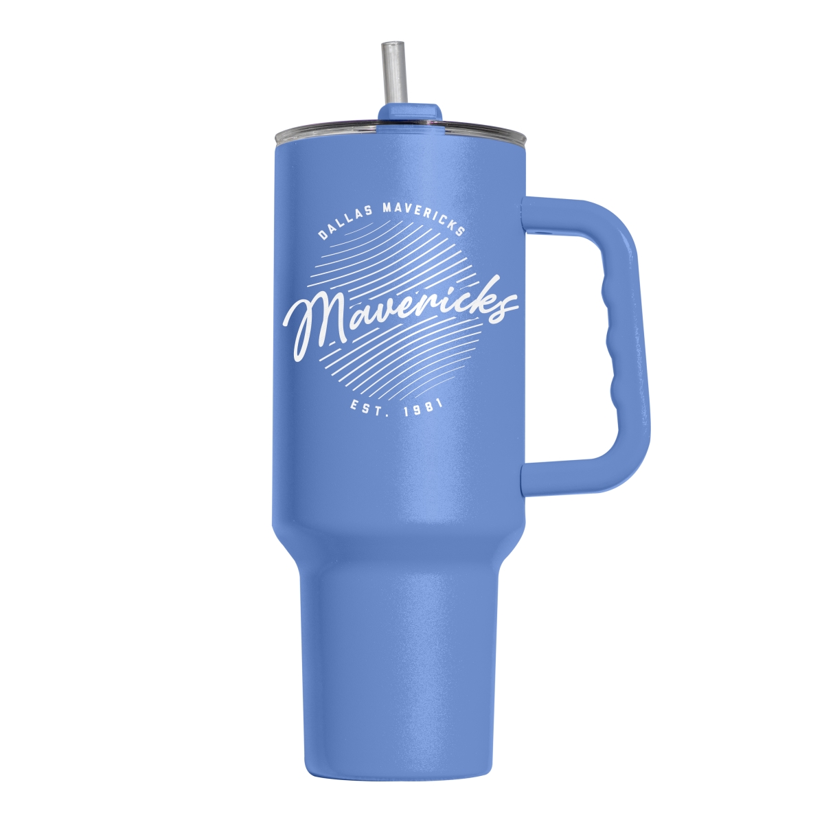 706-S40PT-ARC-35 40 oz Dallas Mavericks Retro Script Powder Coat Tumbler