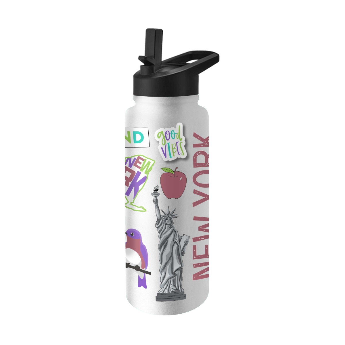 C4711-S34QB-NY63   York State Pride 34 oz Native Quencher Bottle