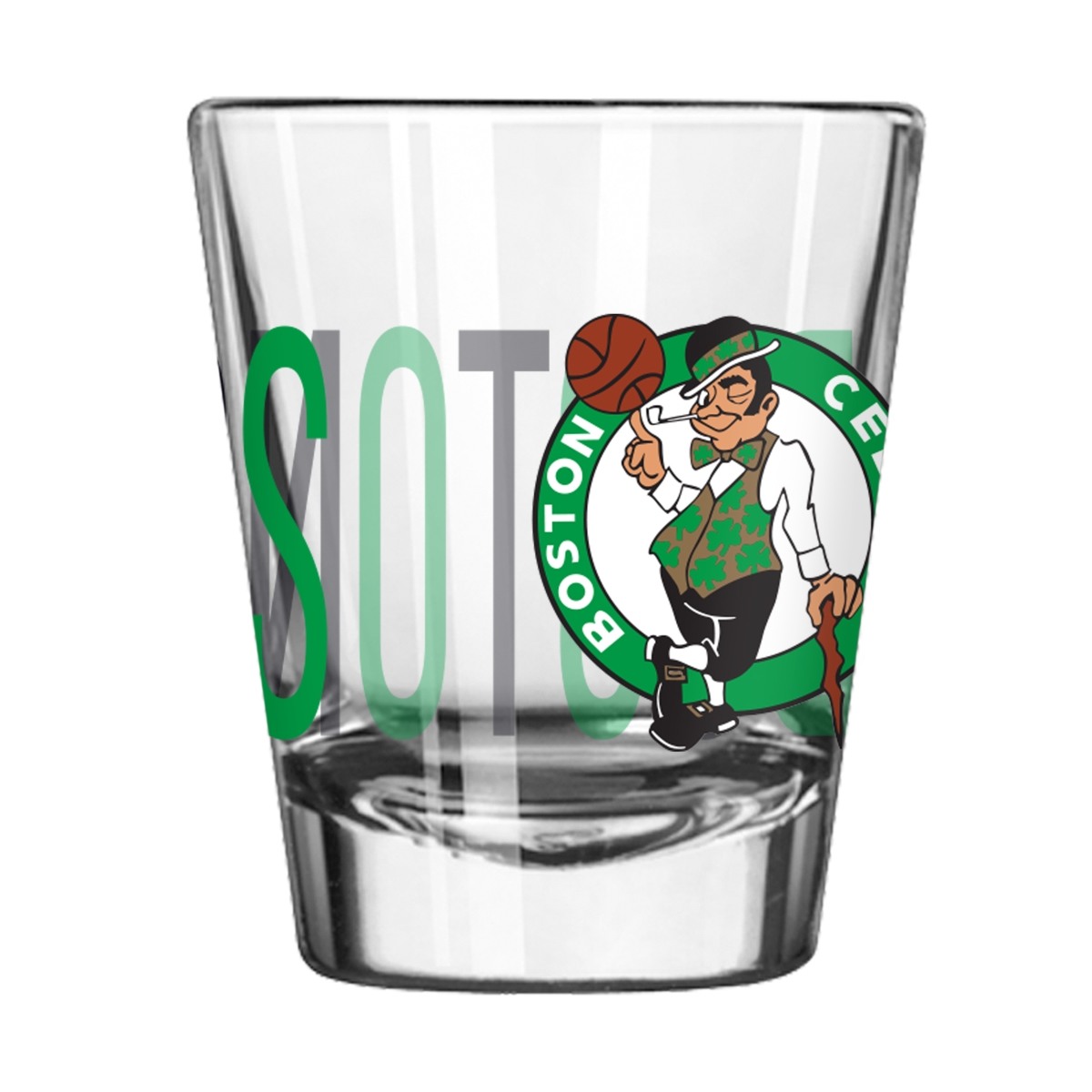 702-G2S-4 Boston Celtics 2 oz Overtime Shot Glass