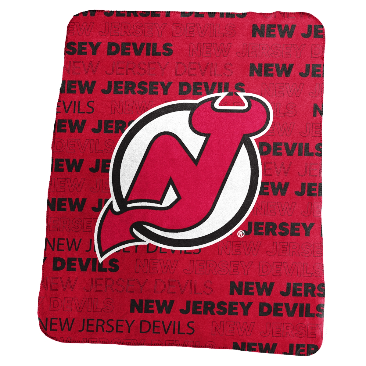 818-23C 50 x 60 in.   Jersey Devils Classic Fleece Throw Blanket - Red & Black
