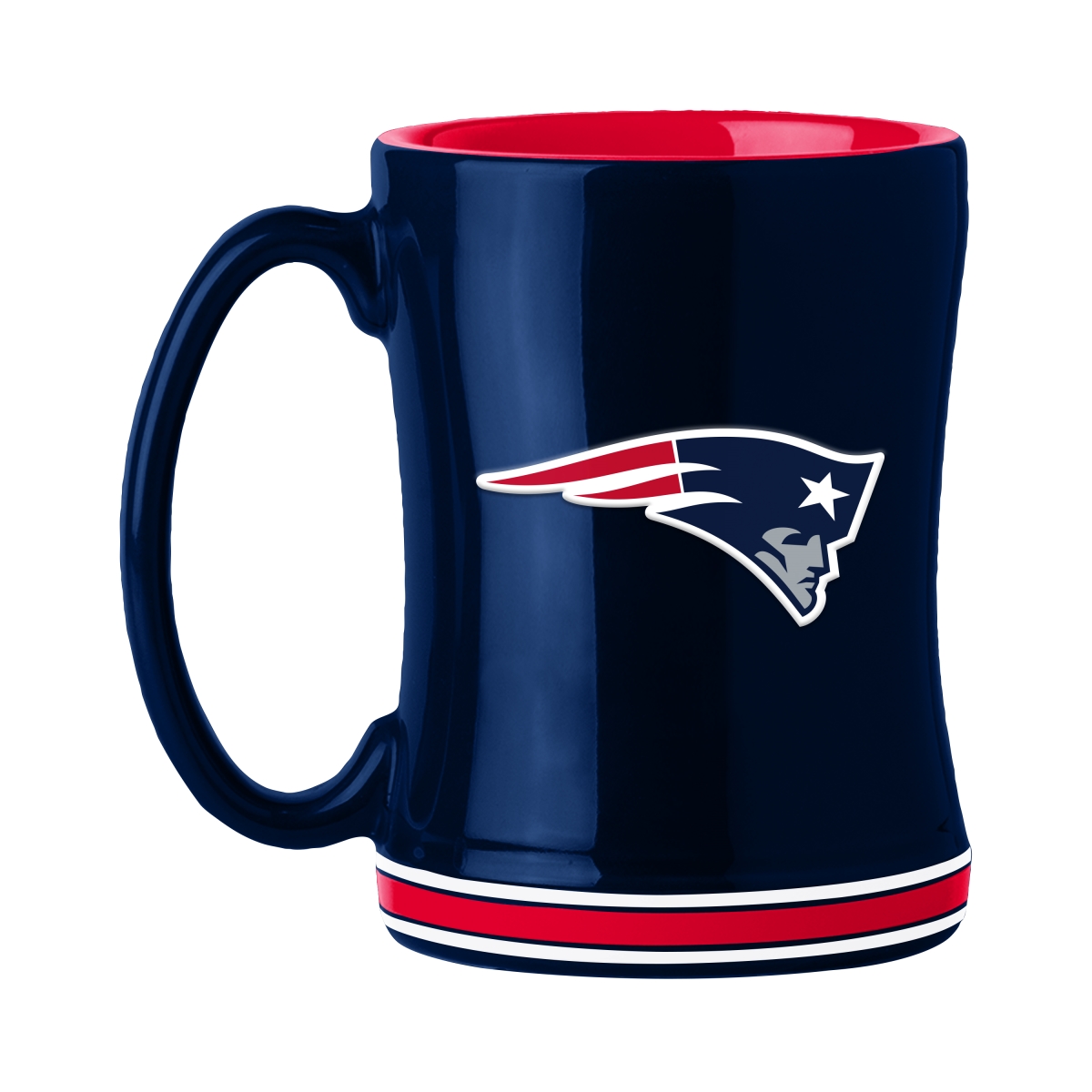 619-C14RM England Patriots 14 oz Relief Mug