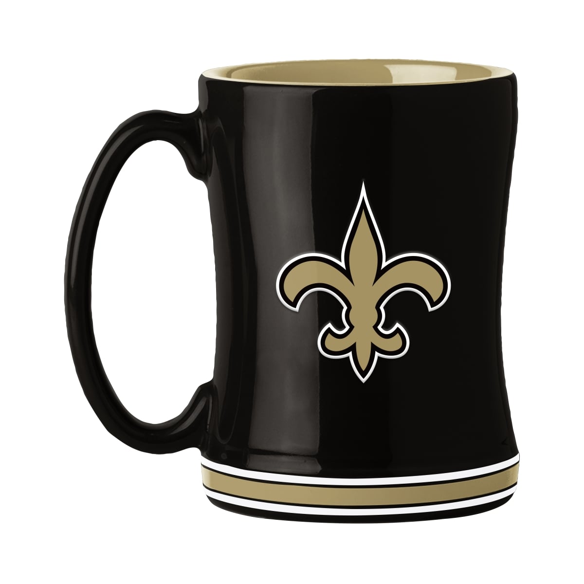 620-C14RM Orleans Saints 14 oz Relief Mug