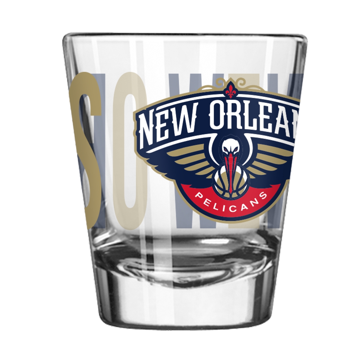 719-G2S-4   Orleans Pelicans 2 oz Overtime Shot Glass