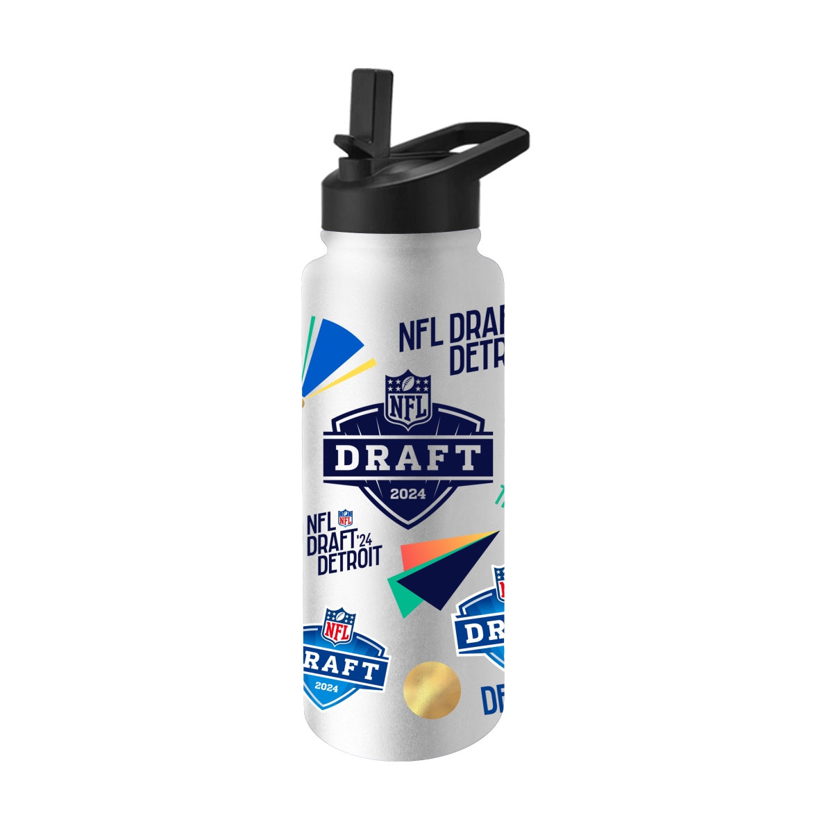 Picture of Logo Brands C4725-S34QB-24N 2024 NFL Draft 34 oz Native Quencher Bottle