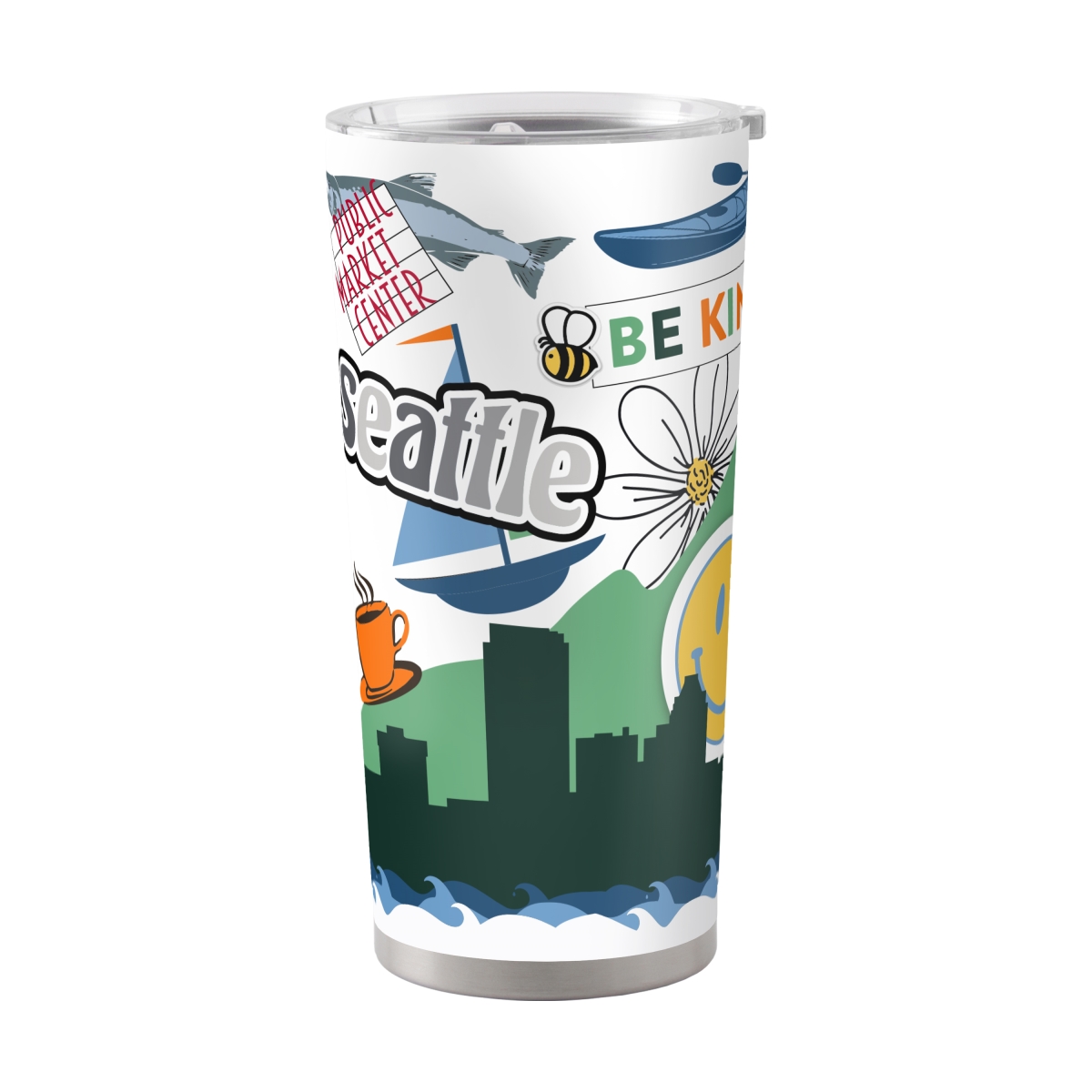 C4887-S20PT-63 Seattle 20 oz Native Powder Coat Tumbler