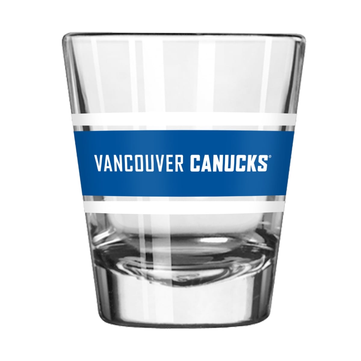 Picture of Logo Brands 829-G2S-16 Vancouver Canucks 2 oz Stripe Shot Glass