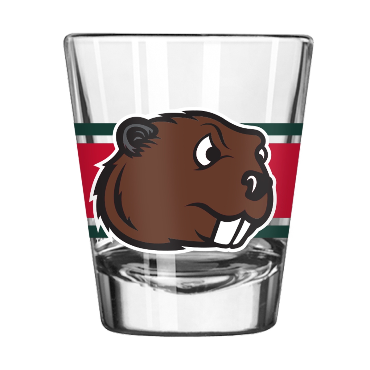 C1424-G2S-16 Minot State 2 oz Stripe Shot Glass