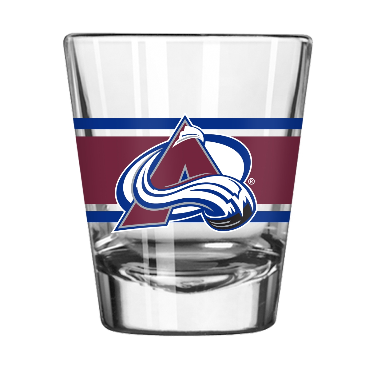 808-G2S-16 Colorado Avalanche 2 oz Stripe Shot Glass