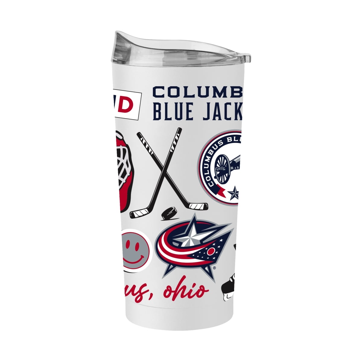 809-S20PT-63 Columbus Blue Jackets 20 oz Native Powder Coat Tumbler