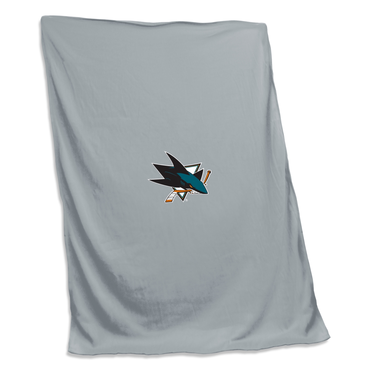 Picture of Logo Brands 825-74S-C1 San Jose Sharks Gray Sweatshirt Blanket
