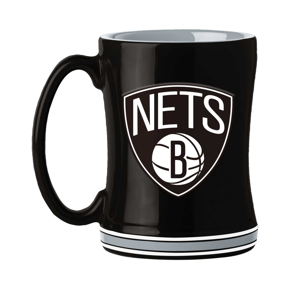 Picture of Logo Brands 718-C14RM Brooklyn Nets 14 oz Relief Mug