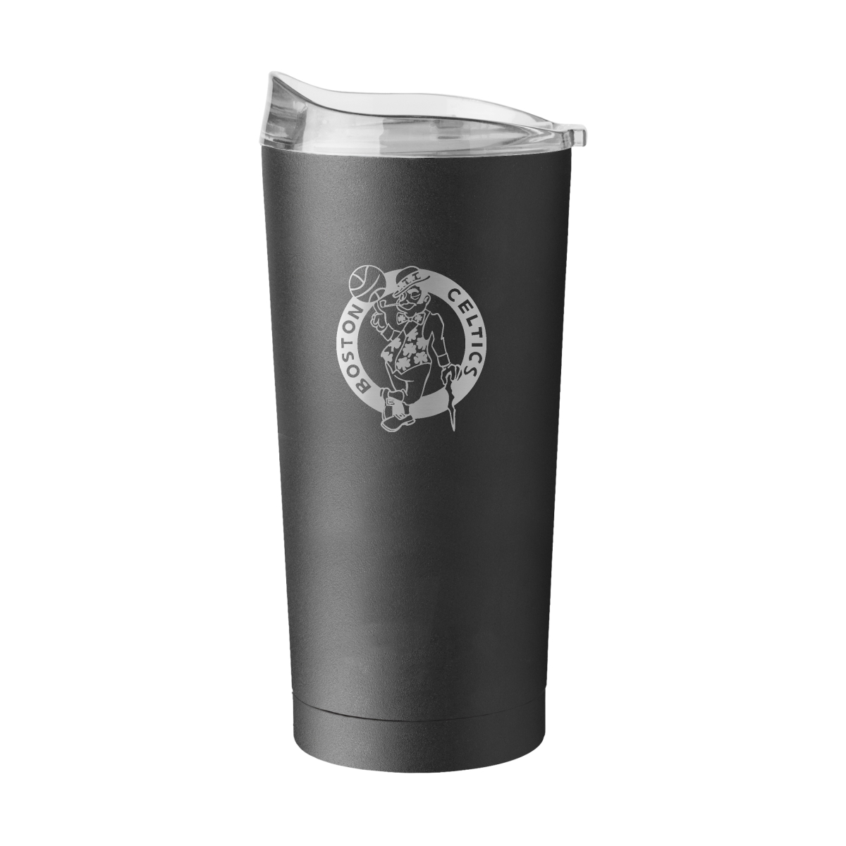 702-S20PT-BLK-9 Boston Celtics 20 oz Etch Powder Coat Tumbler - Black