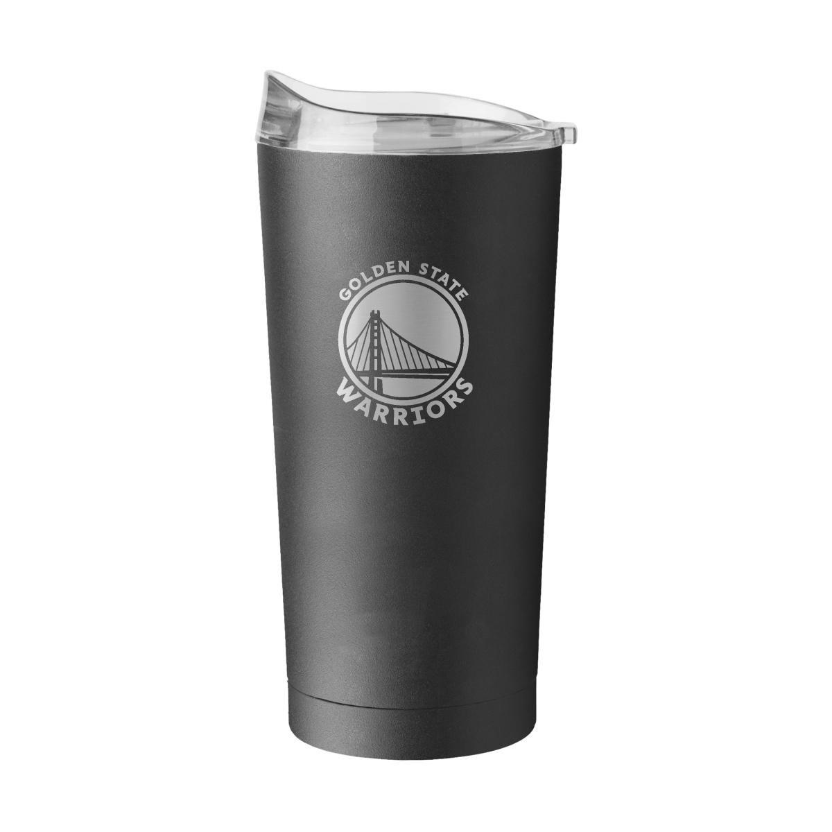 709-S20PT-BLK-9 Golden State Warriors 20 oz Etch Powder Coat Tumbler - Black